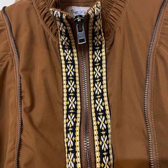 Free People Double Zipper 3/4 Length Jacket Sz S - Picture 5 of 14
